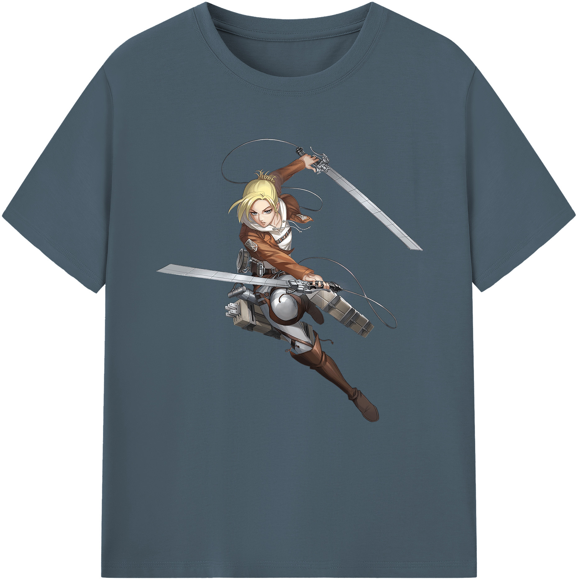 （画像用） 進撃の巨人 アニ・レオンハート Attack on Titan Annie Leonhart 綿100％半袖Tシャツ（フロントプリント）